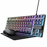 Trust Spanische Gaming-Tastatur und -Maus GXT794 QWERTY