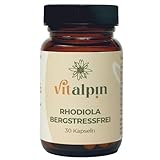 Vitalpin Naturprodukte - Rhodiola Rosea „Rosenwurz“ mit Rhodiola-Extrakt, Magnesium, Zink & B-Vitamine - Vegan & Natürlich - Magnesium für Muskelfunktion und Zink für Haut, Haare und Nägel 30 Kapseln