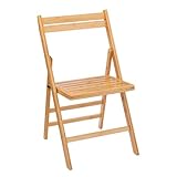 Spetebo Bambus Klappstuhl Natur - 78 x 44 cm - Küchen Stuhl klappbar aus FSC Holz - klassischer Holzstuhl für den Haugebrauch