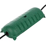 RESTMO Outdoor IP44 wasserdichter Safe Box, wetterbeständige Große Schutzbox für Verlängerungskabel, Urlaubsdekorationen, LED-Lichtleiste, Elektrowerkzeug, Fontäne, 290mm x 110mm x 75mm Grün