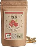SPINTZ® 420 Stk. Bio Hagebutten Kapseln - vegane Hagebutten Kapseln hochdosiert - 500mg Hagebuttenpulver Bio aus biologischem Anbau - Hagebutte Pulver | plastikfrei verpackt