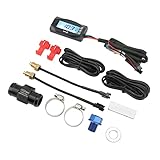UPALDHOU Öltemperaturanzeige, Wassertemperaturmessgerät, Öltemperaturanzeige, Wasserdichter LCD-Bildschirm, 4-in-1-Wassertemperaturanzeige, Digitalanzeige, Motorrad-Thermometer für