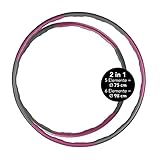 MAXXMEE Hula Hoop Reifen individuell verstellbar 2in1 75cm und 98cm | Reifen mit 6 Elementen zum individuellen Zusammenstecken je nach Größe und Können | Ideal für Anfänger und Profis