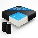 DaymandCare® | Antidekubitus Sitzkissen Rollstuhl | Inklusive extra Abdeckung | Orthopädisches Anti Dekubitus | Sitzkissen Orthopädisch | Dekubitus Sitzkissen | Viskoelastisches + Gel | Gaming-Stuhl