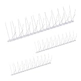 Relaxdays 6 x Vogelabwehr Spikes, HBT: 10,5 x 50 x 14 cm, Taubenabwehr Balkon & Dach, 4-reihig, Edelstahl, Silber, im Set