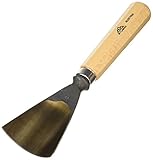 STUBAI Stemmeisen Stechbeitel Serie 52 - Form 68 | Schweizer Messer Form G 70 mm, mit Holzgriff, zum Vorstechen, Kerb- und Reliefschnitz, für glatte Flächen, zur präzisen Bearbeitung von Holz