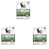 Versele-Laga Complete Cuni Adult | 3er Pack | 3 x 500 g | Alleinfuttermittel für ausgewachsene Kaninchen | Schmackhafte All-in-one Pellets | Mit Langen Fasern und Kräutern