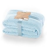 DecoKing Kuscheldecke 70x150 cm hellblau Decke Microfaser Wohndecke Tagesdecke Fleece weich sanft kuschelig skandinavischer Stil hellblau Henry