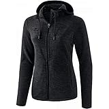 Erima Damen Wärmende Fleecejacke (2061902), schwarz melange, 42