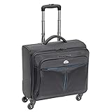 PEDEA Business Trolley Premium Plus Laptop-Rollkoffer bis 17,3 Zoll (43,9 cm) mit Übernachtungsfach, schwarz