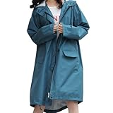 Taoyoule Wasserdichte Outdoor-Regenjacken für Damen und Herren Verstaubarer Regenponcho mit Kapuze Windjacke für Erwachsene