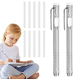 Mechanischer Radiergummi, mechanischer Radiergummi | Radiergummi Stil Mechanischer Radierstift | 10 einziehbare Radiergummi-Nachfüllungen enthalten, tragbarer Radiergummi für Künstler, Zeichnen