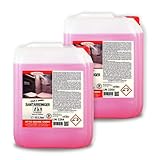 Lorito frisch & sauber Sanitärreiniger und Kalklöser 2 x 10 Liter, Badreiniger Kalk Schmutz, Kalkreiniger Bad für Armaturen, Fliesen und Duschabtrennungen