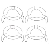 TOYANDONA 4 Stück Edelstahl Dampfgarer Rack Hitzebeständiger Dampfeinsatz Multifunktional als Eierkocher Abkühlgestell Kompatibel mit Töpfen und Schnellkochtöpfen Langlebig und