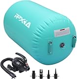PPXIA Air Roll Aufblasbare Roller, Gym Air Barrel Luft Rollen Gymnastic Zylinder, Gymnastikmatte Tumbling Matte Yoga Roll mit Pumpe für Training