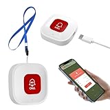 WiFi Smart Notrufknopf für Senioren, Persönlicher SOS Notfallknopf für ältere Patienten, Kinder, WLAN SOS Notruf auf Handy, Hausnotruf, Tuya WiFi Notruf Alarm an Telefon Senden