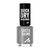 MANHATTAN Last & Shine schnelltrocknender Nail Polish, veganer & tierversuchsfreier Nagellack, langanhaltend, ultraglänzendes Finish, 8ml, Fb. 230 Set in Stone