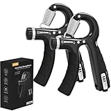 Handtrainer,U-VKK 2er-Set Handtrainer Unterarmtrainer,Verstellbarer Griff 5-60kg,Hand Unterarm Trainingsgerät,Grip Griffkraft Trainer,Rutschfester Griff,Für Sportler und Wiederherstellung der Hand