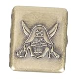 TOPPERFUN Retro Metall Zigarettenetui mit Prägung Langlebige Legierung Robust und Kompakt Schützt Zigaretten vor Feuchtigkeit und Quetschen Praktische Klappverschluss für Herren Unterwegs