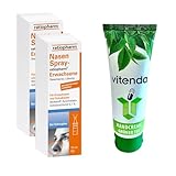 Nasenspray Ratiopharm 2x15ml inclusive einer Handcreme von vitenda - die zuverlässige Lösung bei Schnupfen mit verstopfter Nase, befreit schnell und effektiv