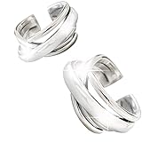 ZoeTekway Pack of 2 925 Silberringe, offener und verstellbarer Ring, personalisierter Ring für Frauen, Vintage-Ringe