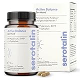 serotalin ACTIVE BALANCE Zen Mood | 60 hochdosierte Johanniskraut Kapseln mit Griffonia & L-Tryptophan, Vitamin D3, B-Komplex & Mangan | Ohne Koffein | Vegan