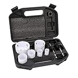 Amazon Basics 9-teiliges Bimetall-Hochgeschwindigkeitsstahl-Lochsägen-Kit mit Tragekoffer, 25/32' to 2-11/16”, Schwarz