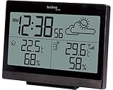 Technoline WS 9252 Wetterstation mit Vorhersage der Wetterlage, sowie Innen und Außentemperatur, schwarz, 140x47x100cm