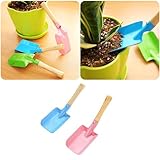 YARNOW 2st Mini-gartenkelle Spaten Zum Graben Von Blumen Manueller Grasbagger Schaufel Werkzeug Spaten Graben Miniatur-grabschaufel Düngerfutterschaufel Lose Topfpflanze Handheld Hölzern