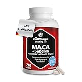Maca Kapseln hochdosiert + L-Arginin + Vitamine + Zink, 240...