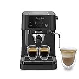 De'Longhi Stilosa EC 235.BK – traditionelle Espresso Siebträgermaschine, Espressomaschine mit manuellem Milchaufschäumer, für Espressopulver, 1 l Wassertank, schwarz, 1100 W