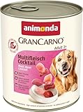 animonda GranCarno Adult Multifleisch-Cocktail (6 x 800 g), Hundenassfutter für erwachsene Tiere, Nassfutter für Hunde mit 100 % frischen, fleischlichen Zutaten, Hundefutter ohne Getreide