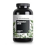 Magnesiumcitrat – 360 mg elementares Magnesium pro Tagesdosis – 365 vegane Kapseln – hochdosiert, ohne Zusätze – in Deutschland produziert & laborgeprüft