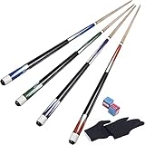 Horse 4er Set Billard Queues, 58' 21oz Hardwood Pool Cue...