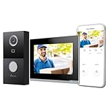 NIVIAN WLAN Video Türsprechanlage Full HD mit 7' Touchscreen Monitor, 2-Draht Installation, 1080P Außenkamera IP65, Zwei-Wege-Audio, Aufnahme auf MicroSD und App-Steuerung über Tuya