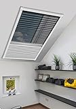Schellenberg 70990 Insektenschutz-Plissee & Verdunkelung für Dachfenster – 114 x 160 cm in Weiß