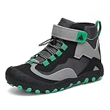 Mishansha Kinder Wanderschuhe Outdoor Mädchen Trekkingschuhe Leicht rutschfeste Wanderstiefel für Junge Bequeme Outdoorschuhe Sportschuhe Komfortabel Trekkingstiefel Schwarz 32 EU