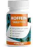 Koffeintabletten 365x - 200 mg Koffein pro Tablette - optimal hochdosiert - laborgeprüft auf den Wirkstoffgehalt und die Reinheit - ohne unerwünschte Zusätze - Vorrat für ein ganzes Jahr - 100% vegan