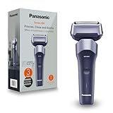 Panasonic Series 500 ES-ERM3FV503 3-Klingen Nass- & Trockenrasierer, wiederaufladbar, japanischer Edelstahl, 10D flexibler Scherkopf, IPX7, USB-C-Ladefunktion, Violett