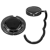 kwmobile Taschenhalter für Tisch - 2X Faltbare Antirutsch Handtaschenhalter Tisch Haken - Taschen Aufhänger - Geschenkidee Gadgets für Frauen - Taschenhaken Set in Schwarz