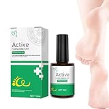Aktiver Hühneraugenentferner Stärkendes Gel, Aktives Hühneraugenentferner-Gel, Mais-Hornhautentferner-Flüssigkeit für Füße, extra Stärke, Fußwarzenentferner, Plantarwarzen, Salbe, für alle Hauttypen