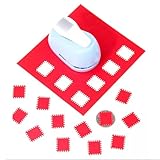 Tragbarer Mini Einzellocher für Büro, Schule und DIY Projekte, Locher für Ordner, Motivstanzer Quadrat, Ideal für Fotoalben, Souvenirs und Lesezeichen, Ergonomisches Design & Einfache Reinigung