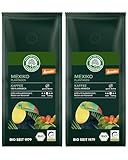 LEBENSBAUM 2x Mexiko Plantagen Bio Kaffee ganze Bohne, Bio Röstkaffee aus 100% Arabica-Bohnen, 2er Set, mild-kräftig intensiver Geschmack, 2 x 250 g