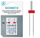 SCHMETZ Nähmaschinennadeln | 2 Zwillings-Stretch-Nadeln...