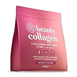 Collagen Pulver + Keratin + Hyaluronsäure [400g] | Premium Kollagen Hydrolysat | Peptide Typ 1, 2 und 3 | Hochdosiert Kollagenpulver | Geschmacksneutral | in Deutschland hergestellt | Alpha Foods