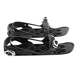 Mini Ski Skates Snowblades Kurze Schnee -Skateboard -Schuhe Verstellbare Bindungen für Winter im Freien Sportgröße US 6 13 EU 35 47 Schwarze Abs -Nylon -Aluminiumlegierung
