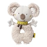 Fehn Baby Ring Greifling Koala - Kuscheltier Babyspielzeug mit Rassel - Motorikspielzeug für das spielerische Lernen - Plüschtier als Einschlafhilfe - Spielzeug für Babys & Kleinkinder ab 0+ Monaten