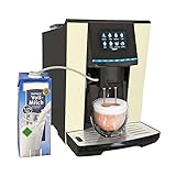 Acopino Vittoria One Touch IVORY Kaffeevollautomat und Espressomaschine mit Milchsystem, Cappuccino und Espresso auf Knopfdruck farbiges Touch Display