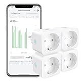 WLAN Smart Steckdose EIGHTREE, Alexa Steckdose 4er Pack,...