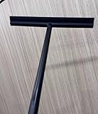 Romon Duschabzieher, 30cm Breitklinge Abzieher mit Halterung, 3-stufig Verstellbarer Stiel (34.5-89cm) Duschkabinenabzieher Langer stiel für Boden Dusche Fenste, Fensterwischer, Schwarz
